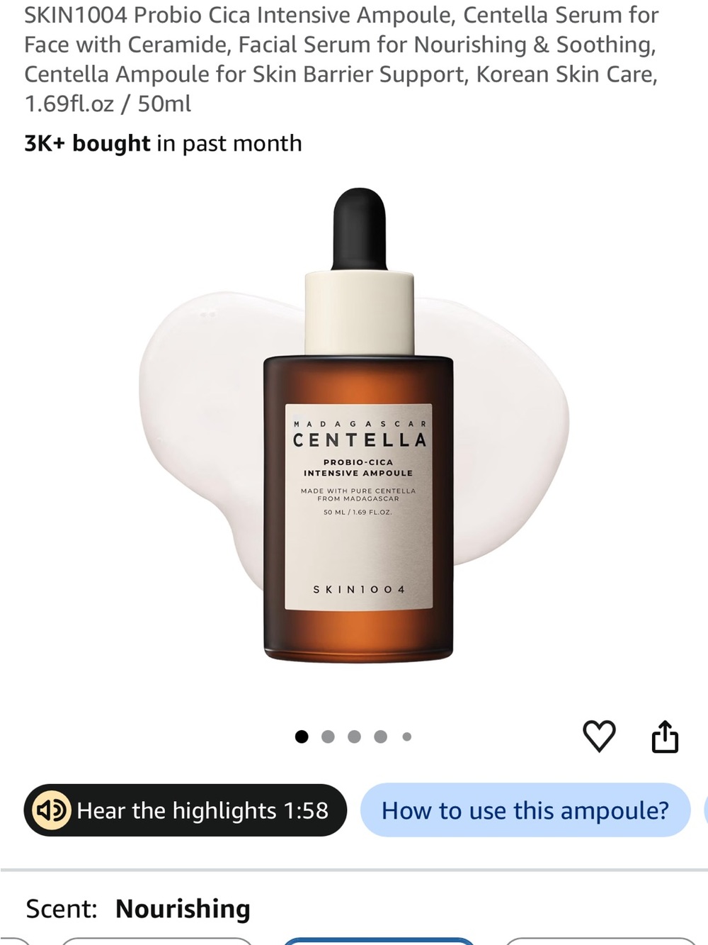 Skin1004 Madagascar Centella Probio-Cica Intensive Ampoule — Brown Serum